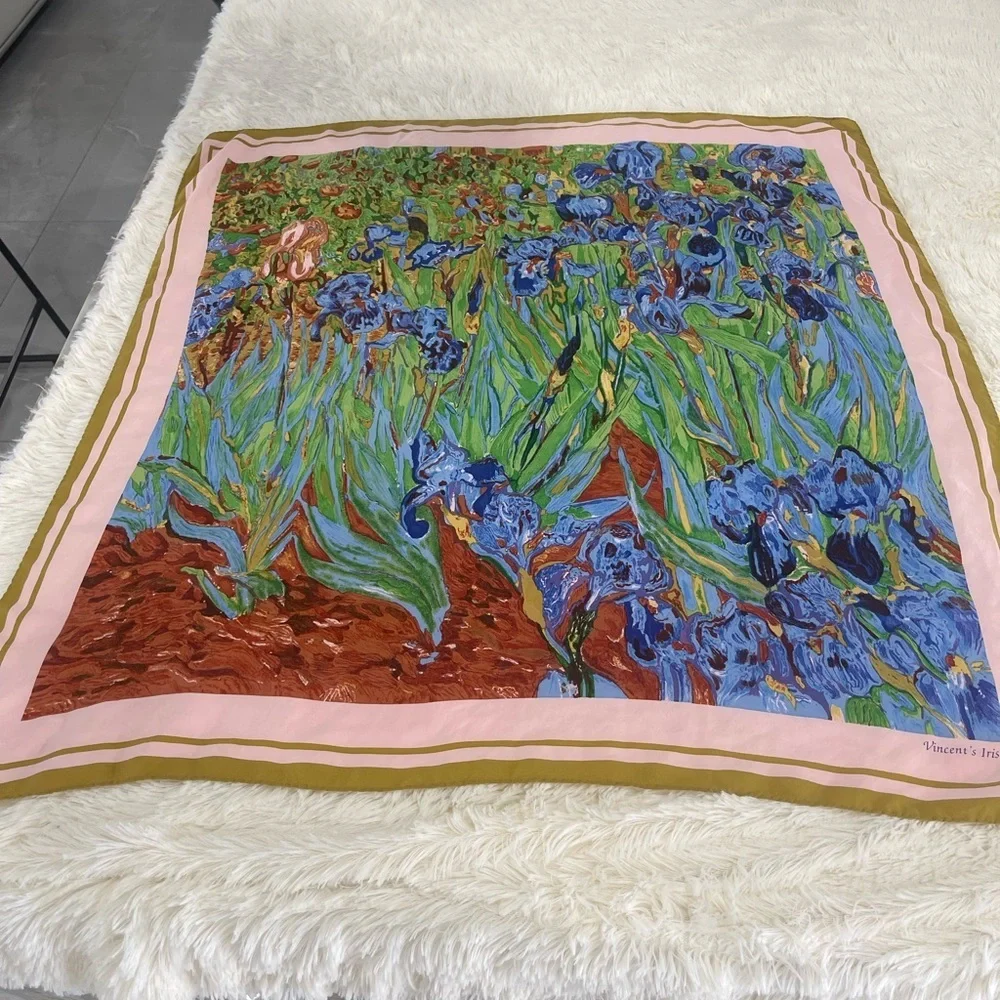 Elegant Floral Throw Blanket with Blue and Green Accents